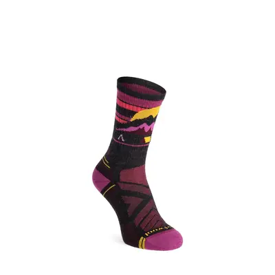 Dámské ponožky Smartwool Hike Light Cushion Mountain Moon Crew Socks - charcoal