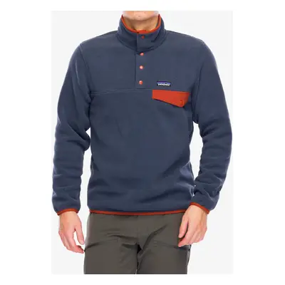 Fleece mikina Patagonia Lightweight Synch Snap-T Pullover - smolder blue/burnished red