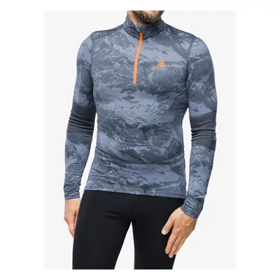 Funkční mikina Odlo Whistler Eco BL Top Turtle Neck LS Half Zip - folkstone gray/india ink