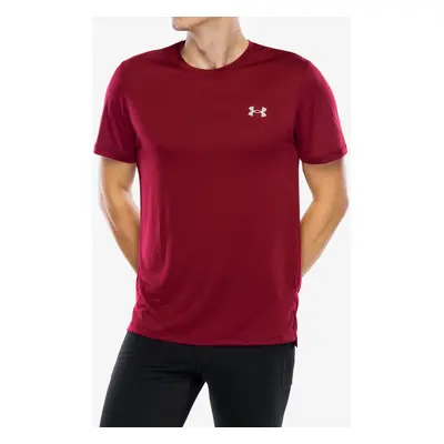 Běžecké tričko Under Armour UA Launch Short Sleeve - cardinal/reflective