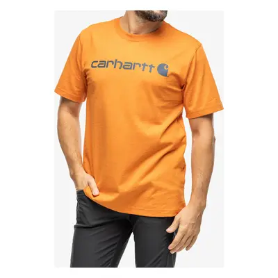 Pánské tričko Carhartt Core Logo T-Shirt S/S - marmalade heather