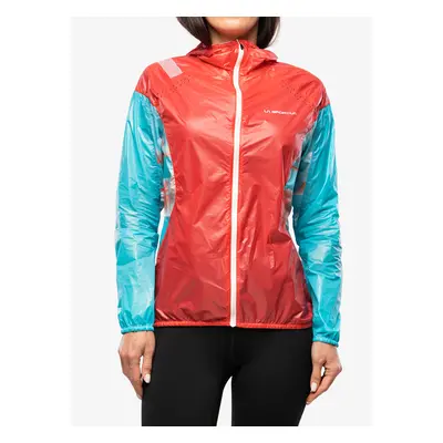 Bunda na běhání dámská La Sportiva Briza Windbreaker Jkt - hibiscus/malibu blue