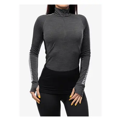 Dámská mikina Icebreaker Merino ZoneKnit LS Half Zip - jet hthr/blk/metro