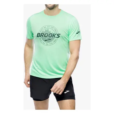 Rychleschnoucí triko Brooks Distance Short Sleeve 3.0 - hyper green/brooks