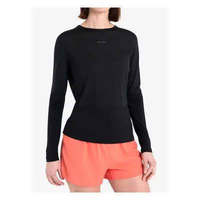 Dámská mikina Icebreaker Merino ZoneKnit Energy Wind LS Tee - black