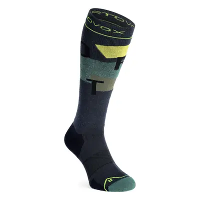 Ponožky na lyže Ortovox Freeride Long Socks Cozy - black steel