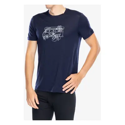 Merino triko Icebreaker Merino TL SS Tee Van Life - midnight navy