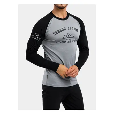 Termoaktivní mikina Sensor Merino Active PT Tee L/S - grey adventure