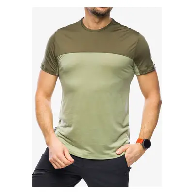 Tričko Icebreaker Merino Cool-Lite Sphere III SS Tee Colour Block - lichen/loden