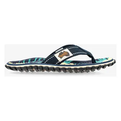 Žabky Gumbies Islander Canvas Flip-Flops - blue hibiscus