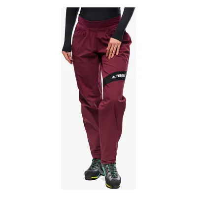 Dámské softshellové kalhoty adidas TERREX Techrock Alpine Climbing Pants - red