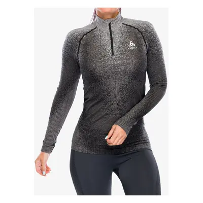 Dámská funkční mikina Odlo Blackcomb Eco BL Top Turtle Neck LS Half Zip - black