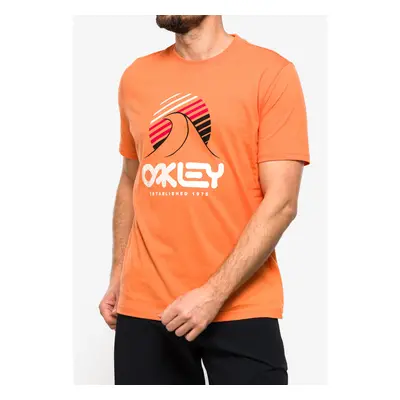 Bavlněné tričko Oakley One Wave B1B Tee - soft orange