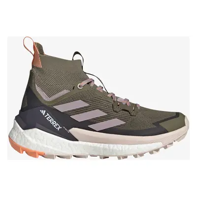 Turistické boty dámské adidas TERREX Free Hiker - olive str/prelov fig/amber tin