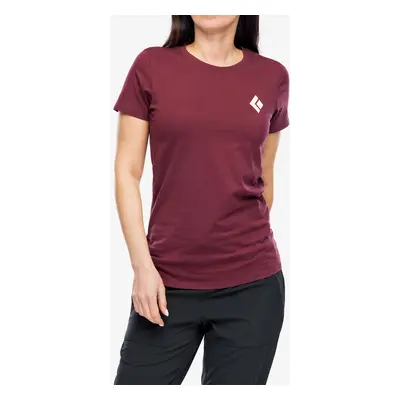 Bavlněné tričko dámské Black Diamond Equipment For Alpinists SS Tee - burgundy