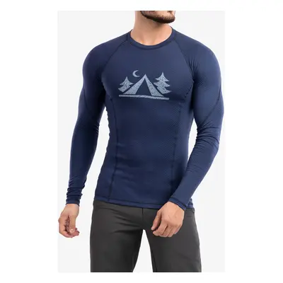 Termoaktivní mikina Sensor Merino DF Tee L/S - deep blue camp