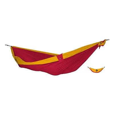 Robustní houpací síť Ticket To The Moon Hammock Double - burgundy/yellow