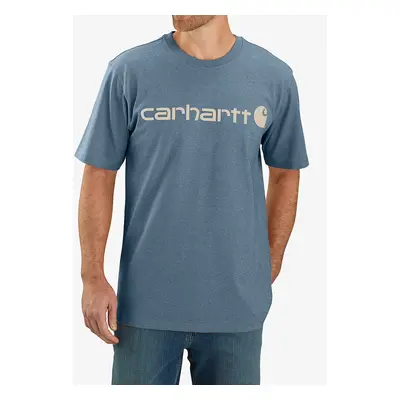 Bavlněné tričko Carhartt Core Logo T-Shirt S/S - thundercloud heather