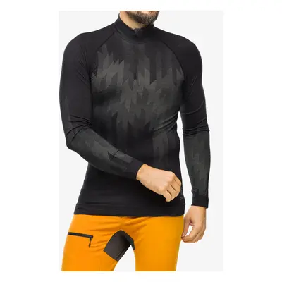 Funkční mikina Odlo Kinship PW BL Top Turtle Neck LS Half Zip - black melange