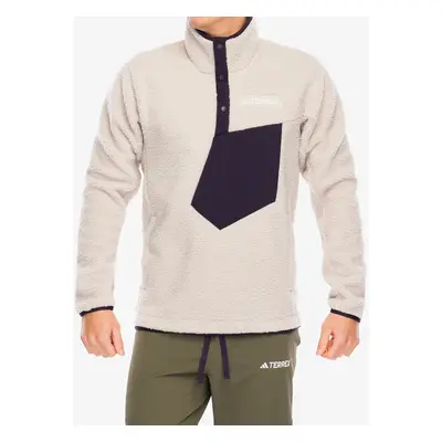 Fleecová bunda adidas TERREX Xploric High Pile Fleece Pullover - wonder beige