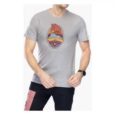 Tričko s potiskem Smartwool Bear Label Graphic Short Sleeve Tee - light gray heather