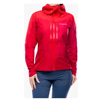 Dámská bunda na hory Norrona Falketind GORE-TEX Paclite Jacket - jester red/true red