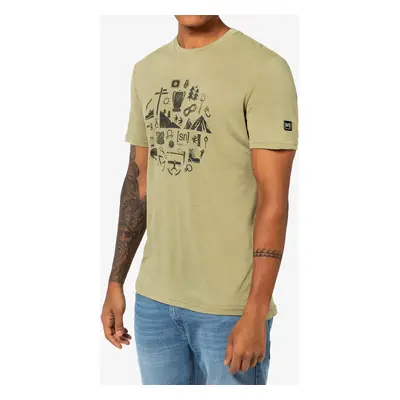 Merino triko Super.natural Well Equipped Tee - aloe/black ink