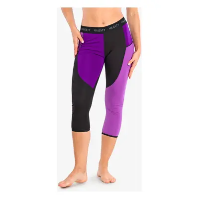 Termolegíny dámské Majesty Surface Pants - black/purple