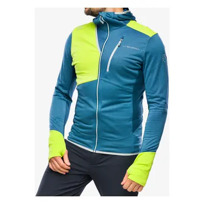 Mikina s kapucí La Sportiva Aequilibrium Thermal Hoody - storm blue/lime punch