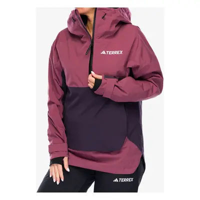 Dámská lyžařská bunda adidas TERREX Xperior 2L Lined RAIN.RDY Anorak - quiet crimson/aurora blac