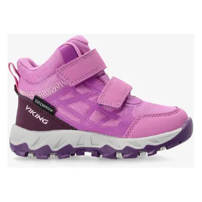 Dětské boty Viking Track Mid WP 2V - purple/purple