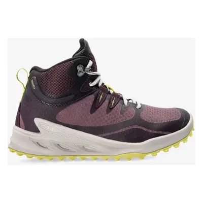 Turistické boty dámské Keen Zionic Mid WP - black plum/daiquiri green