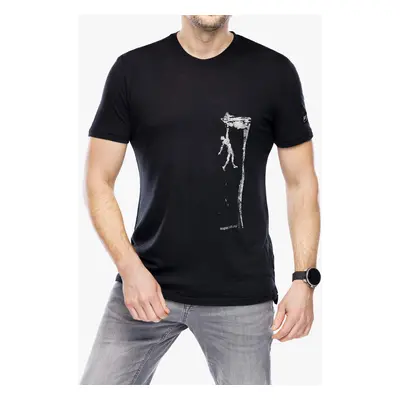 Tričko s potiskem Super.natural Cliffhanger Tee - jet black/feather grey