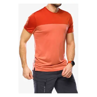 Merino triko Icebreaker Merino Cool-Lite Sphere III SS Tee Colour Block - ember/molten