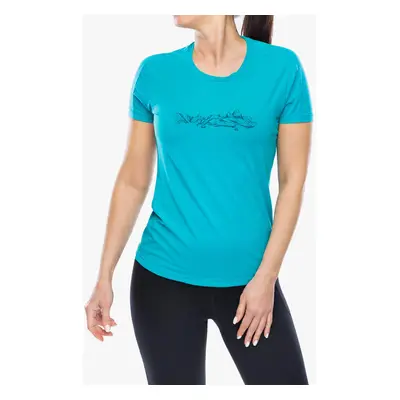 Dámské rychleschnoucí triko Mountain Equipment Headpoint Skyline Tee - topaz