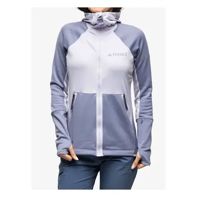 Dámská mikina s kapucí adidas TERREX Tech Flooce Hooded - silver dawn/silver violet