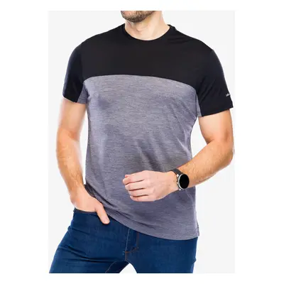 Merino triko Icebreaker Merino Cool-Lite Sphere III SS Tee Colour Block - graphite/black