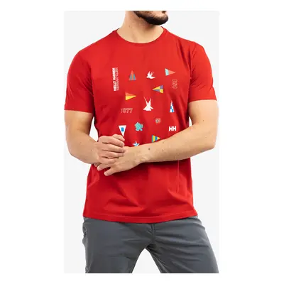 Bavlněné tričko Helly Hansen Shoreline T-Shirt 2.0 - red