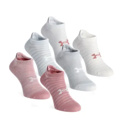 Ponožky Under Armour Essential No Show 6-pack - pink elixir/halo gray