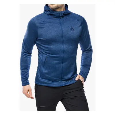 Mikina s kapucí Odlo Tencia Mid Layer Hoody Full Zip - limoges melange