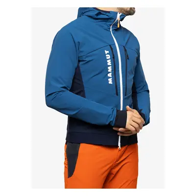 Softshellová bunda pánská Mammut Aenergy SO Hybrid Hooded Jacket - deep ice/marine