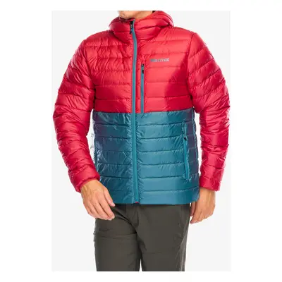 Péřová bunda Marmot Highlander Hoody - team red/moon river