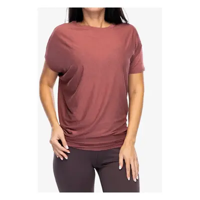 Merino triko dámské Super.natural Yoga Loose Tee - roan rouge