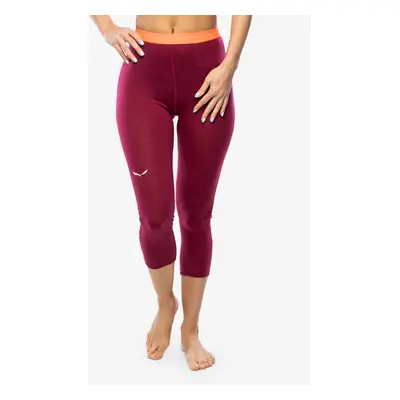 Funkční legíny Salewa Cristallo Warm AMR 3/4 Tight - red