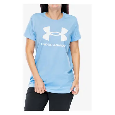 Bavlněné tričko dámské Under Armour Live Sportstyle Graphic SSC - horizon blue/white