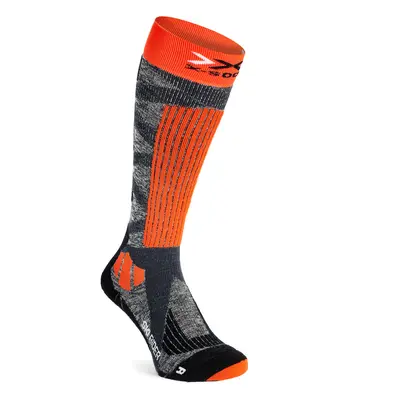 Lyžařské ponožky X-Socks Ski Rider 4.0 - stone grey/orange