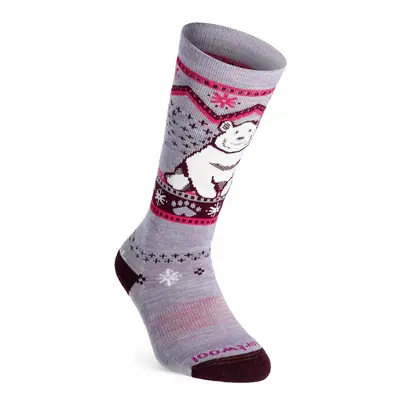 Dětské ponožky Smartwool Wintersport Full Cushion Polar Bear Pattern OTC - purple eclipse