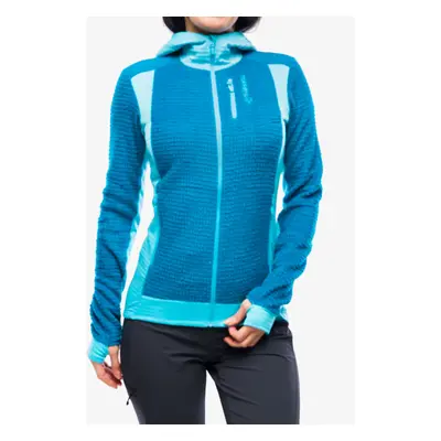 Outdoor mikina dámská Norrona Falketind Alpha120 Zip Hood - aquarius/mykonos blue