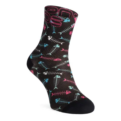 Cyklo ponožky Karpos Green Fire Socks - black/bluebird/white/pink