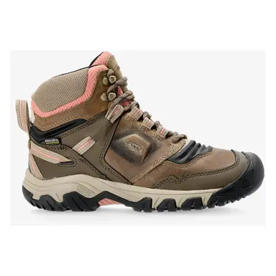 Dámské turistické boty Keen Ridge Flex Mid WP - timberwolf/brick